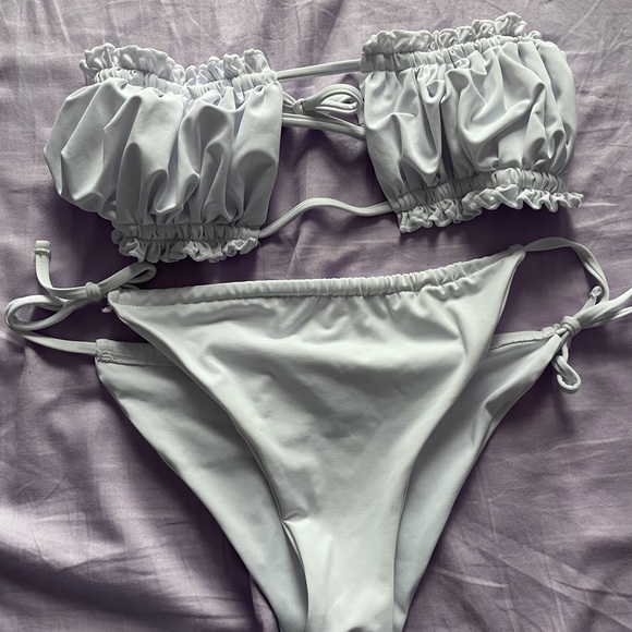 Other - white rusched bikini